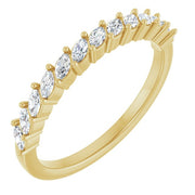 14k Yellow 3/8 Ctw Lab-grown Diamond Anniversary Band