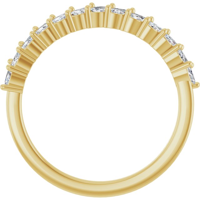 14k Yellow 3/8 Ctw Lab-grown Diamond Anniversary Band