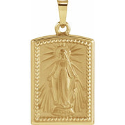 14K Yellow Miraculous Medal Pendant