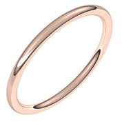 14k Rose 1.5 Mm Comfort-fit Full Round Band Size 4.5