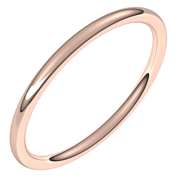 14k Rose 1.5 Mm Comfort-fit Full Round Band Size 4.5