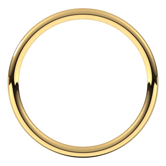 18K Yellow 1.5 mm Full Round Comfort-Fit Band