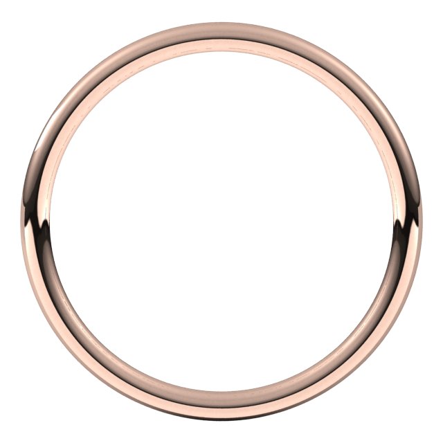 14k Rose 1.5 Mm Comfort-fit Full Round Band Size 5