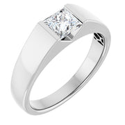 14K White 1 CT Lab-Grown Diamond Band