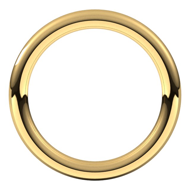 14k Yellow 2.5 Mm Comfort-fit Full Round Band Size 5
