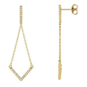 14k Yellow 1/4 Ctw Natural Diamond Earrings