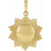 14K Yellow Sun Pendant