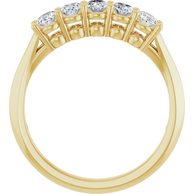 14K Yellow 3/4 CTW Lab-Grown Diamond Anniversary Band