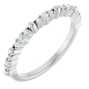 14k White 1/6 Ctw Natural Diamond Anniversary Band