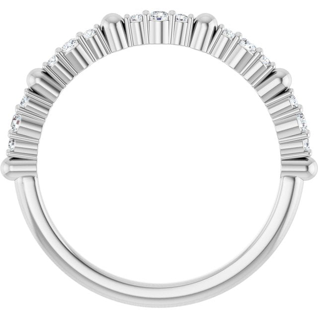 14k White 1/6 Ctw Natural Diamond Anniversary Band