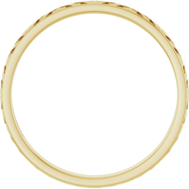 14K Yellow Geometric Band Size 7