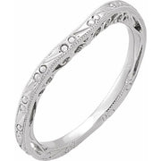 14K White Matching Band