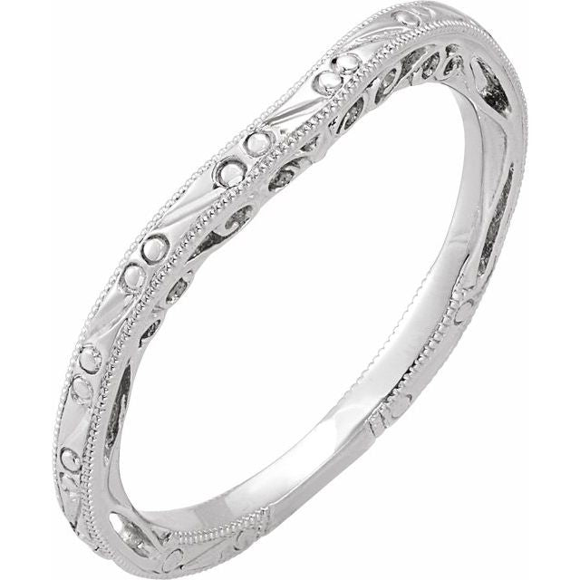 14K White Matching Band