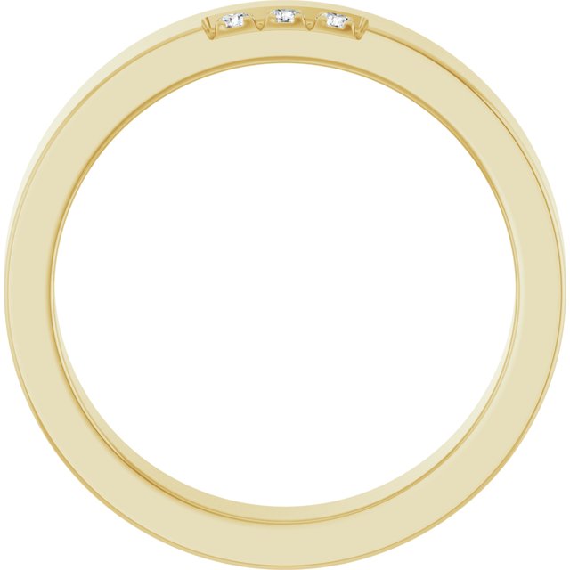 14K Yellow .04 CTW Natural Diamond Band