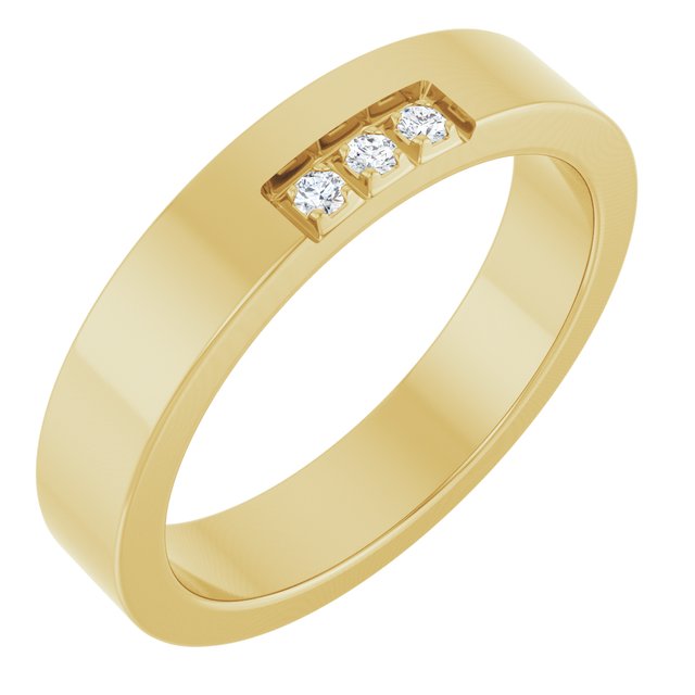14K Yellow .04 CTW Natural Diamond Band