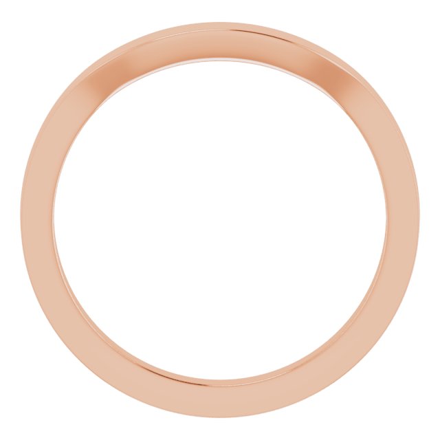 14K Rose 5x3 mm Contour Matching Band