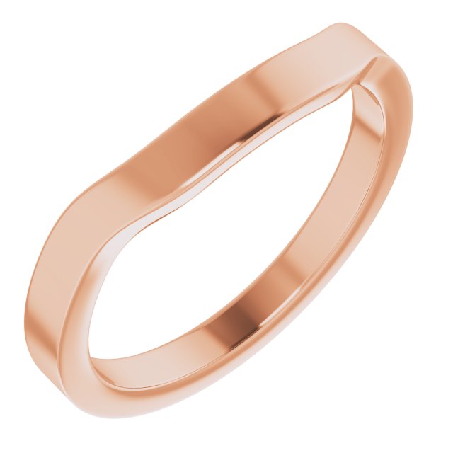 14K Rose 5x3 mm Contour Matching Band