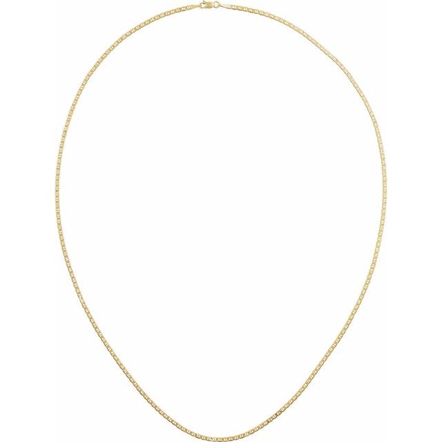 14k Yellow 2.25 Mm Curbed Anchor 24' Chain