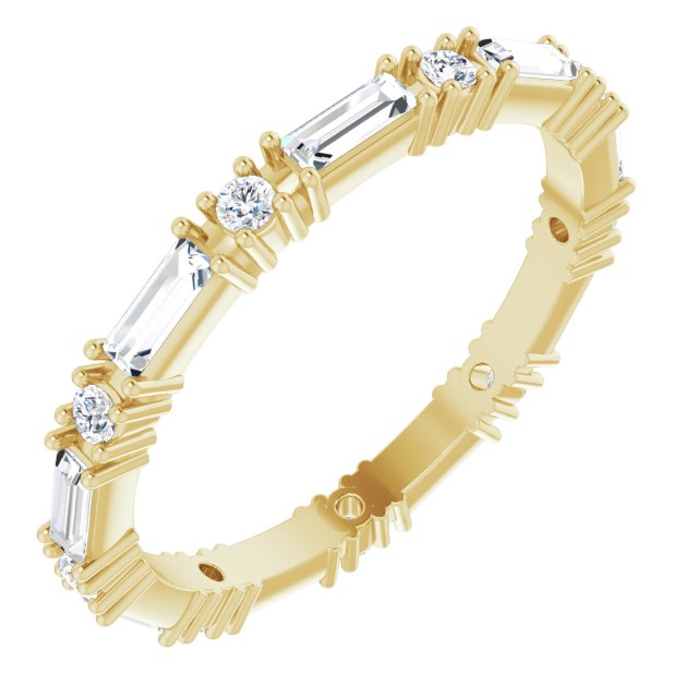 14K Yellow 5/8 CTW Natural Diamond Eternity Band Size 7