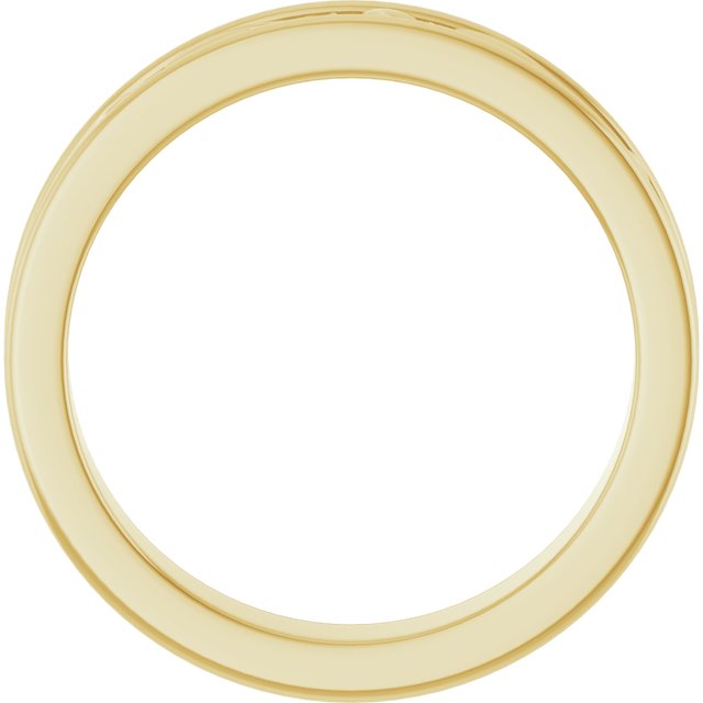 14K Yellow .06 CTW Natural Diamond Floral Band Size 7