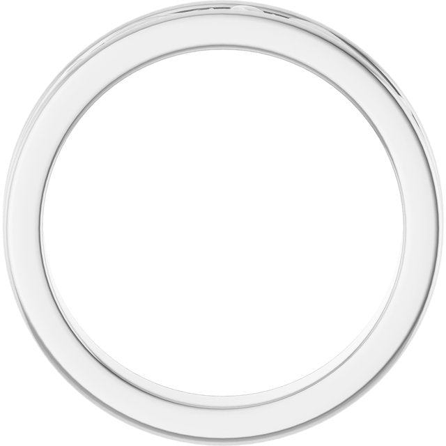 14K White .06 CTW Natural Diamond Floral Band Size 7