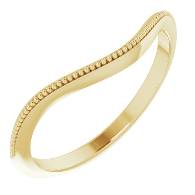 14K Yellow 8x6 mm Oval Matching Band