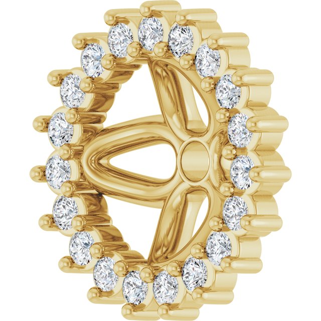 14K Yellow 1/6 CTW Natural Diamond Earring Jackets