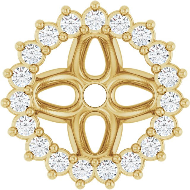 14K Yellow 1/6 CTW Natural Diamond Earring Jackets