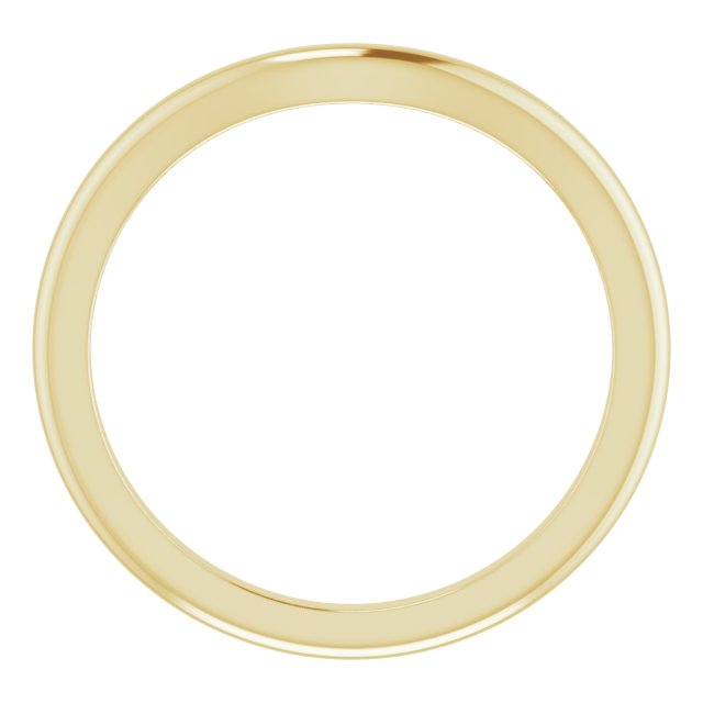 14K Yellow Band for 6.5 mm Round Ring