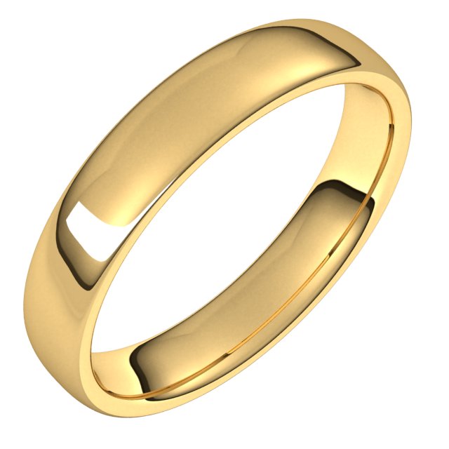 14k Yellow 4.5 Mm Comfort-fit European-style Band Size 7