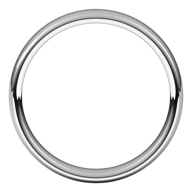 Sterling Silver 4.5 mm Comfort-Fit Standard Weight European-Style Band Size 10