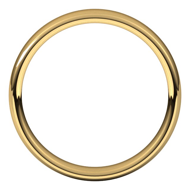 14K Yellow 4.5 mm Comfort-Fit Standard Weight European-Style Band Size 9