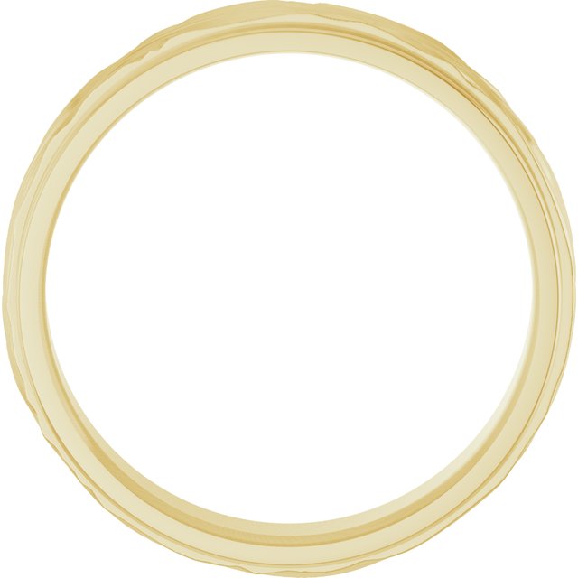 14k Yellow 6 Mm Alternative Texture Band Size 10.5