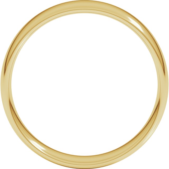 14K Yellow 6 mm Comfort-Fit Lightweight European-Style Band Size 9
