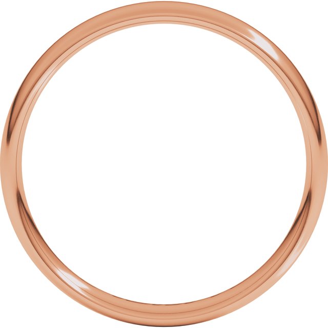 14K Rose 4 mm Comfort-Fit Lightweight European-Style Band Size 10.5