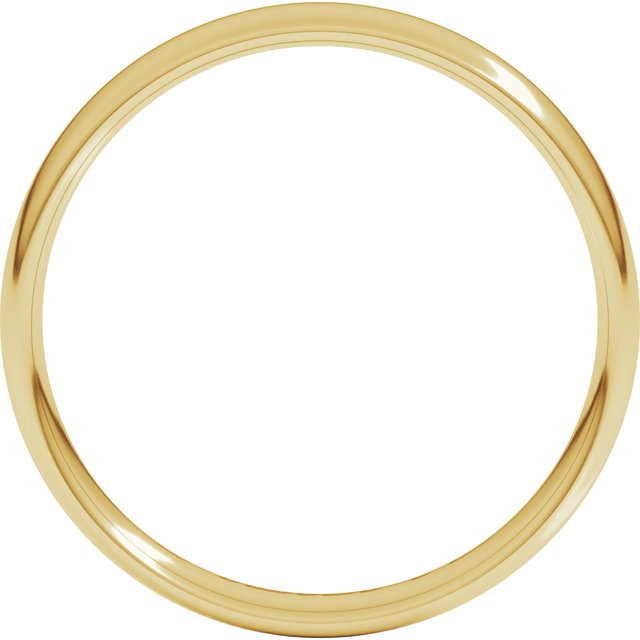 14k Yellow 4 Mm Lightweight Comfort-fit European-style Band Size 6.5