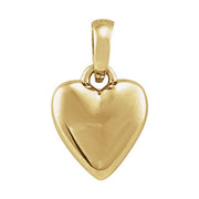 14K Yellow Puffed Heart Pendant