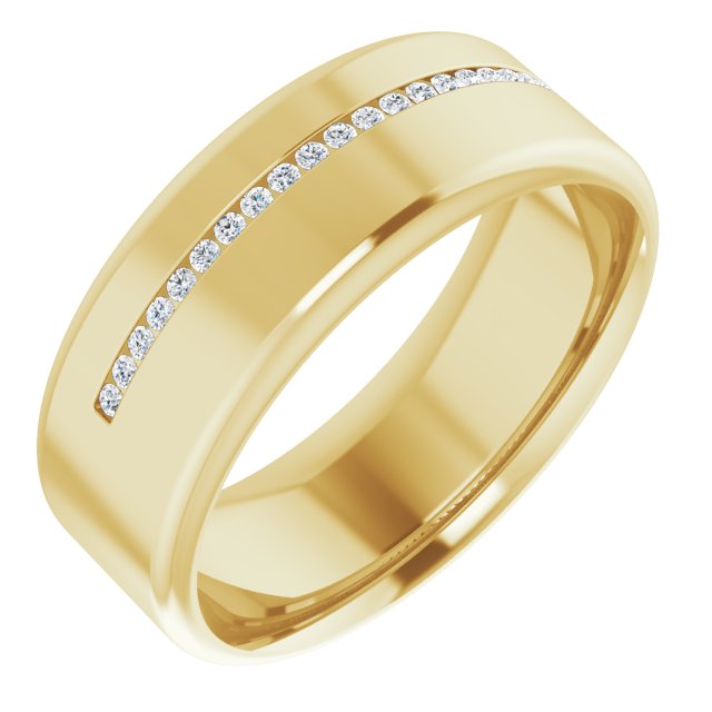 14k Yellow 0.08 Ctw Natural Diamond Band