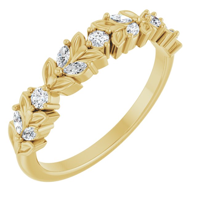 14K Yellow 1/4 CTW Lab-Grown Diamond Anniversary Band