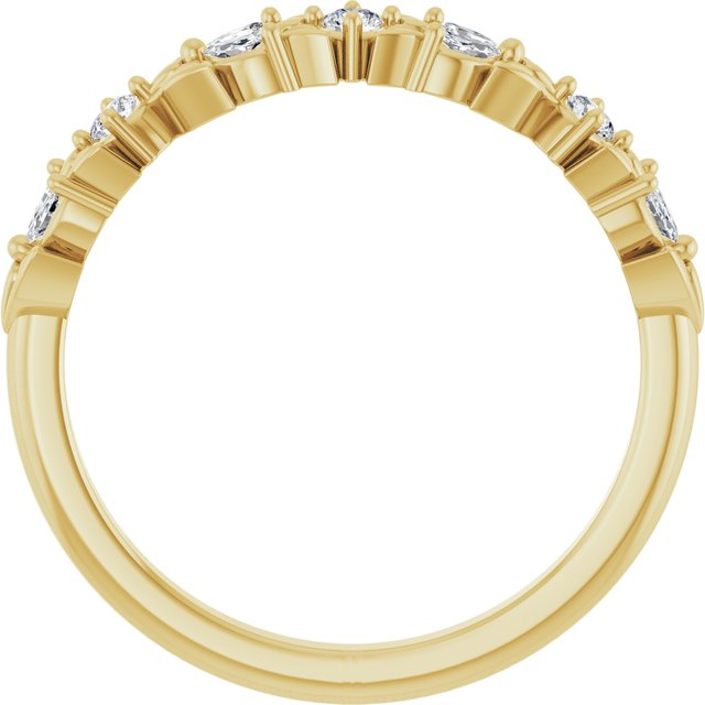 14K Yellow 1/4 CTW Lab-Grown Diamond Anniversary Band