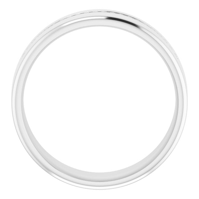 14K White 0.08 CTW Natural Diamond Band