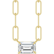 14K Yellow 5/8 CT Lab-Grown Diamond Solitaire 18' Necklace