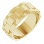 14K Yellow 8.5 mm Watch Strap Band Size 10