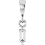 14K White .06 CTW Natural Diamond Solitaire Pendant