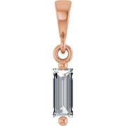 14K Rose 1/6 CTW Natural Diamond Solitaire Pendant