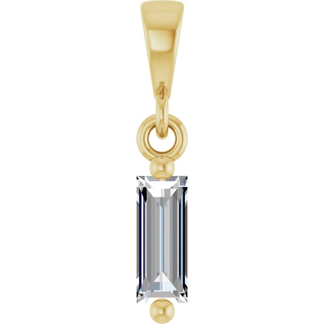 14K Yellow 1/6 CTW Natural Diamond Solitaire Pendant