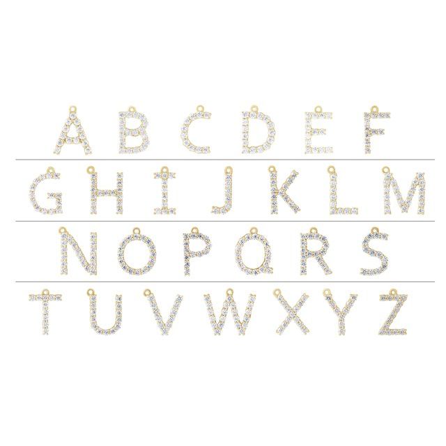 14k White 1/4 Ctw Lab-grown Diamond Initial B Dangle
