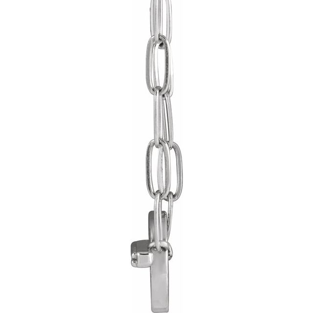 14K White .04 CTW Natural Diamond Toggle 16' Necklace