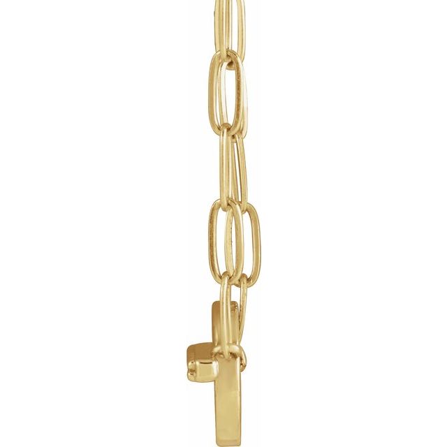 14K Yellow .04 CTW Natural Diamond Toggle 16' Necklace