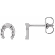 Sterling Silver Horseshoe Earrings